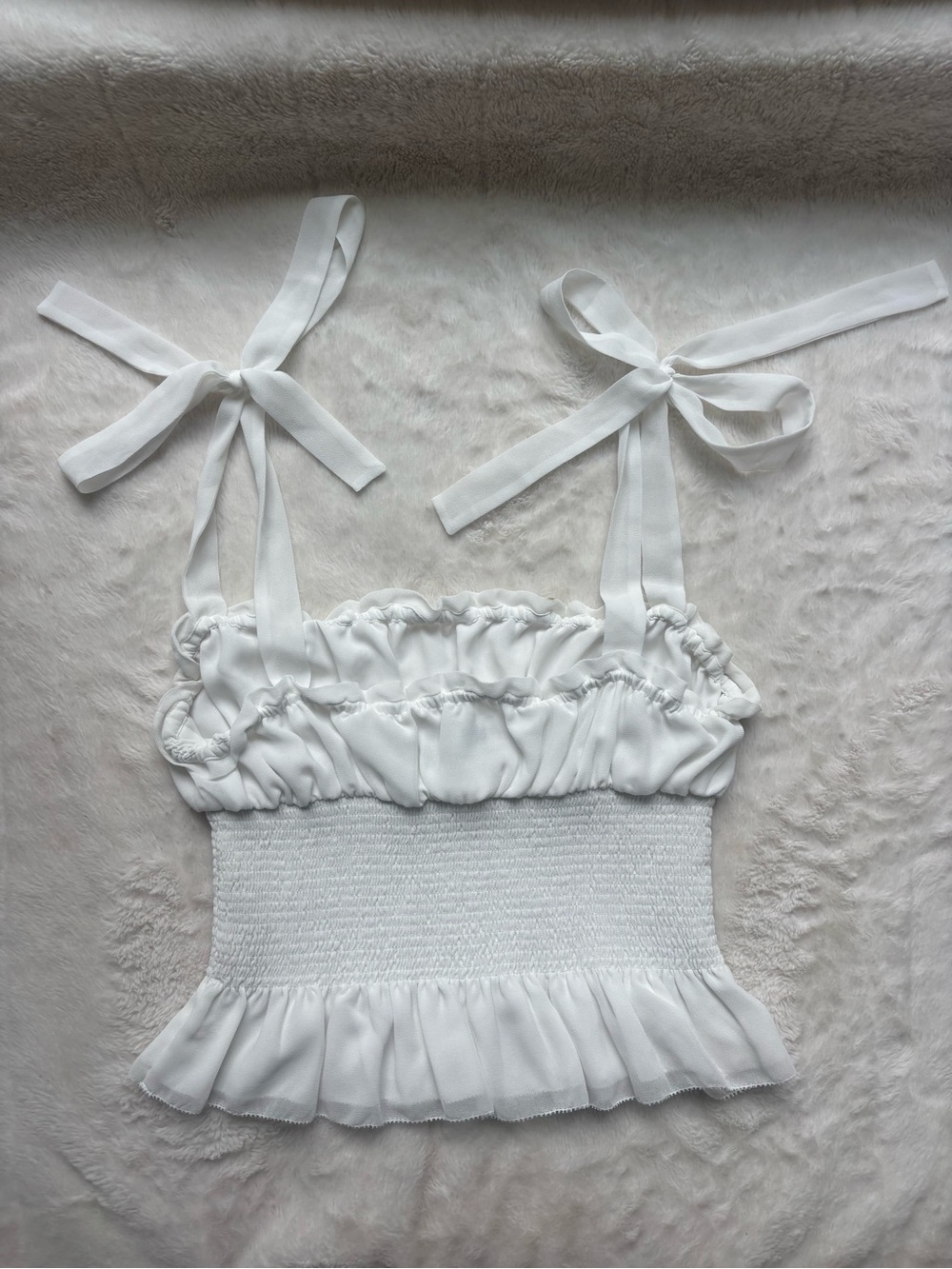 Wilfred White Strapless Ruffled Bandeau Top - Picture 12 of 15